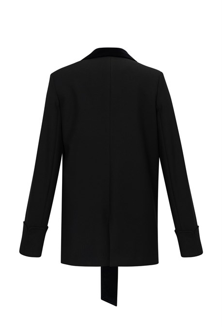 Жакет с бантом из бархата - фото 52117