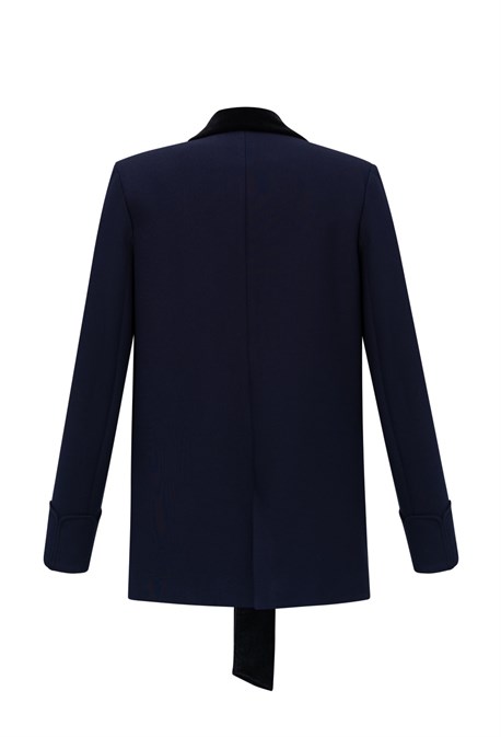 Жакет с бантом из бархата - фото 52119