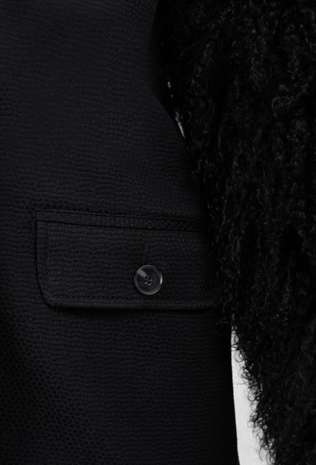 Жакет с рукавами из меха ламы - фото 52127