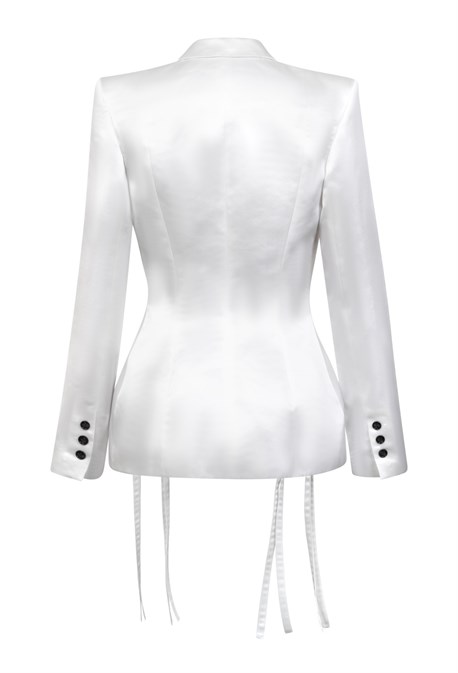 Двубортный жакет с защипами - фото 52151