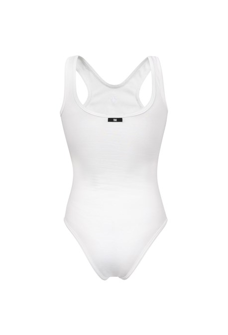 Хлопковое боди с вырезом - фото 52182