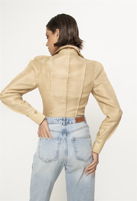 Блуза с рельефами из органзы - фото 52657