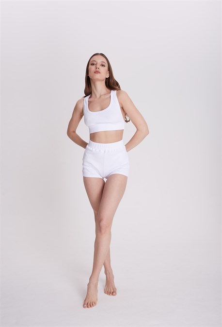 Трикотажный компелкт кроп-топ - фото 53852