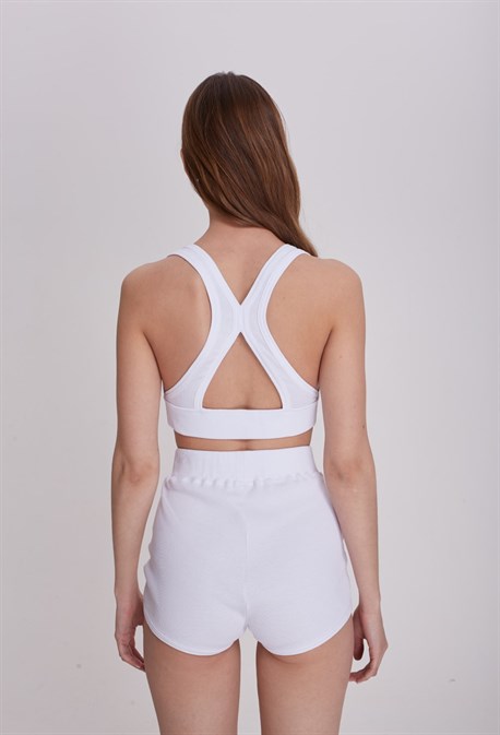 Трикотажный компелкт кроп-топ - фото 53853