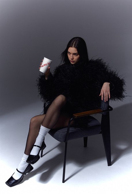 Жакет из пера страуса „Black Swan“ - фото 54609