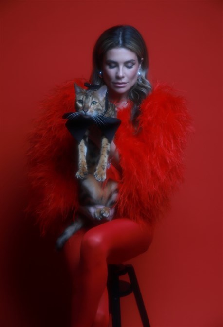 Жакет из пера страуса „RED“ - фото 54612