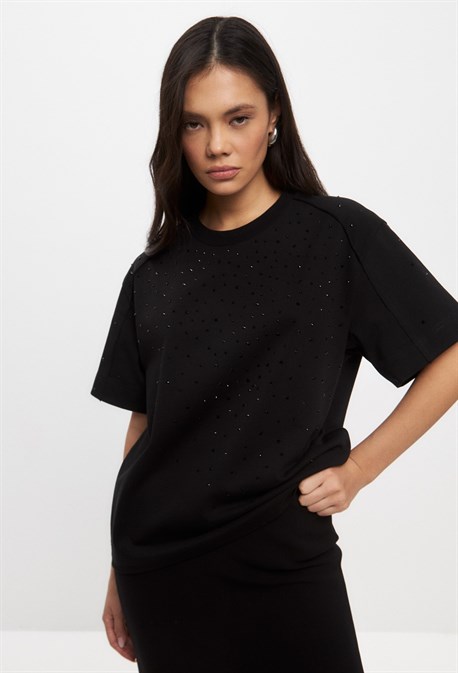 Футболка со стразами - фото 54706