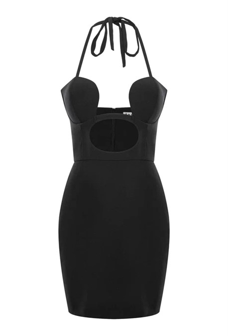 Платье с чашками черный - фото 55099