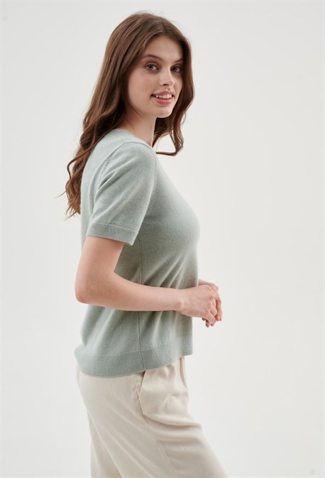 Джемпер кашемировый с коротким рукавом - фото 55871