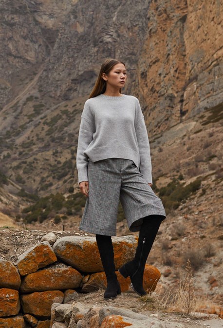 Джемпер кашемировый в стиле оверсайз - фото 55939