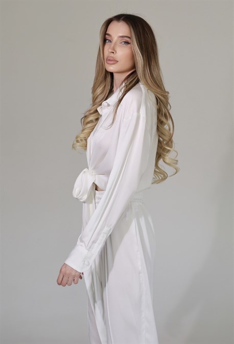 Шелковый костюм - фото 56049