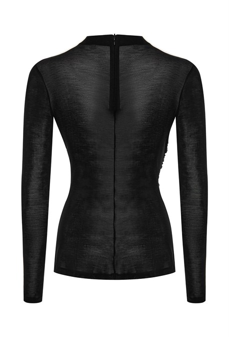 Лонгслив черный - фото 56459 Лонгслив черный - фото 56459