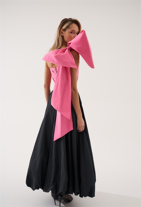 Корсет розовый  с бантом - фото 56498