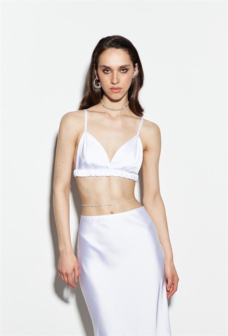 Юбка-макси из атласа - фото 57534