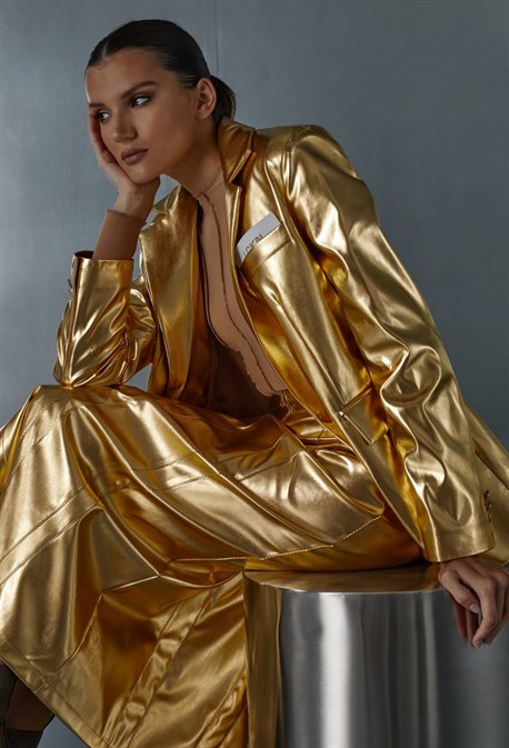 Жакет из экокожи - фото 57609