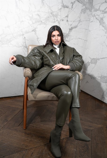 Зимняя куртка бомбер - фото 57662