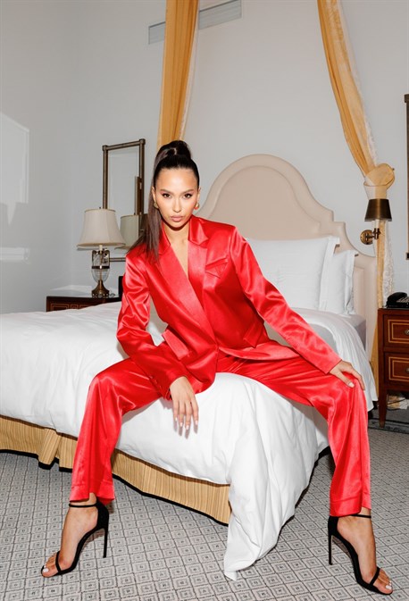 Брюки Agness атлас - фото 57803