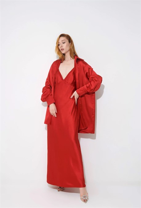 Комплект рубашка и платье-комбинация - фото 58793