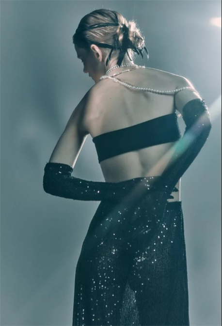 Юбка-макси из пайетки - фото 58842