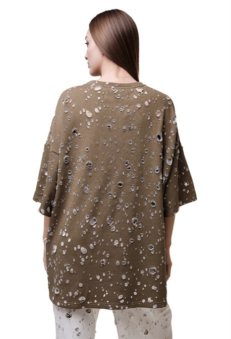 Объёмная футболка дырокол - фото 59130