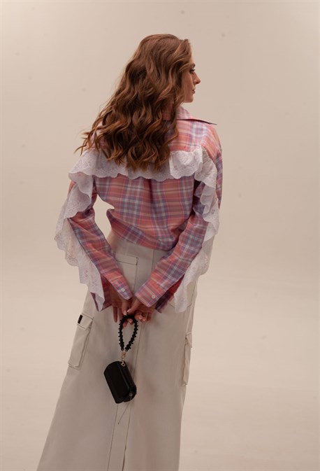 Рубашка с воланом - фото 59562