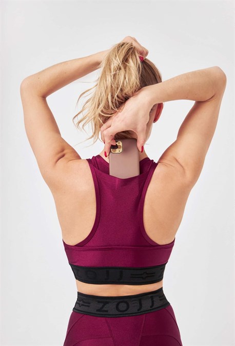 Топ classic c карманом на спине Wine - фото 60268