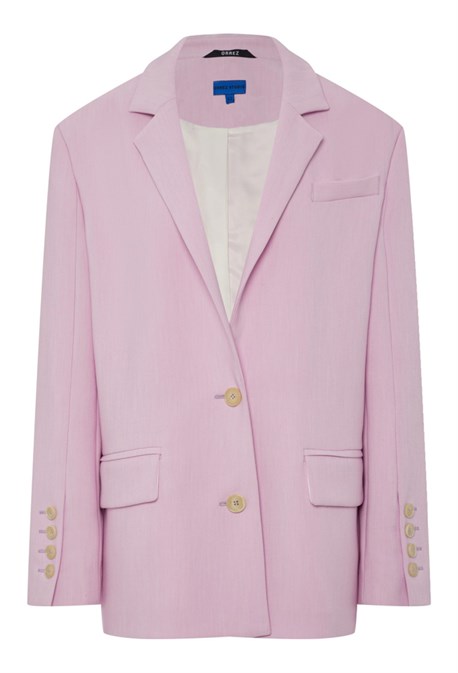 ЖАКЕТ ПРЯМОГО КРОЯ С ЧОКЕРОМ - фото 61076