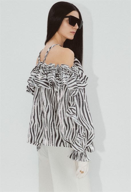 БЛУЗА С ВОЛАНАМИ - фото 61294