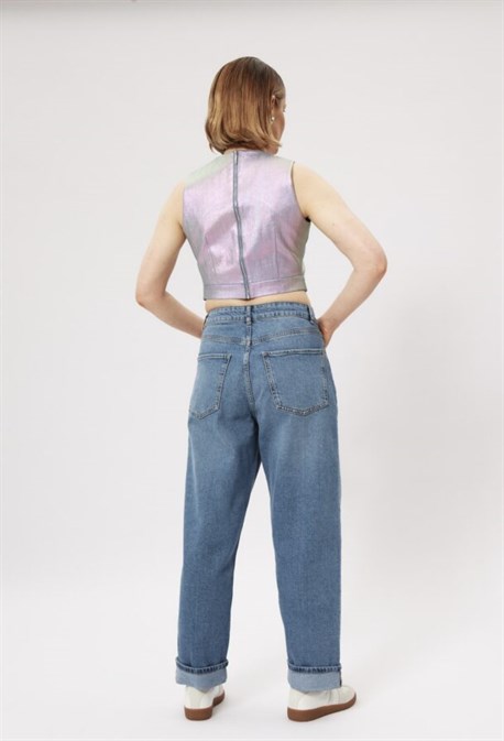 Джинсы широкие - фото 61460