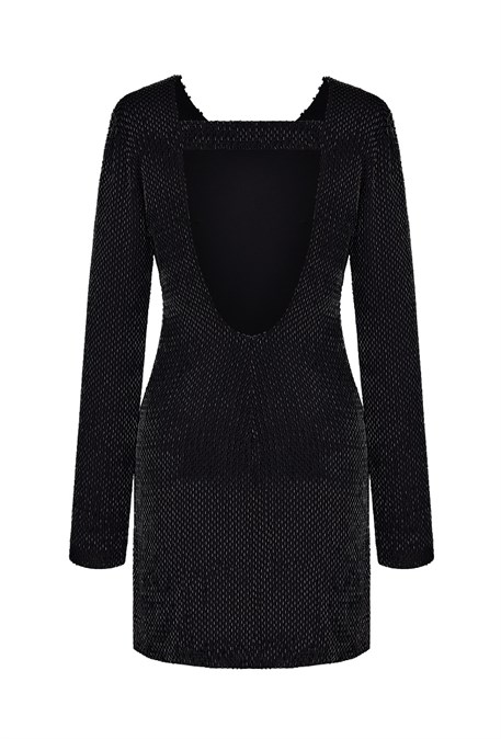 Платье из стеклянных бусин на шифоновой основе - фото 61656