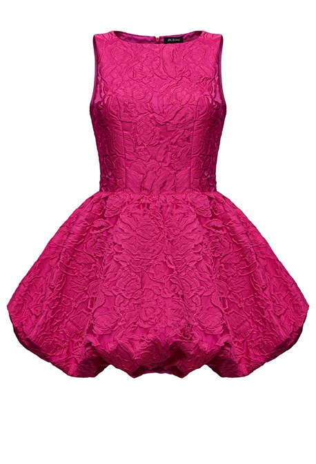 Платье жаккардовое розовое - фото 61657