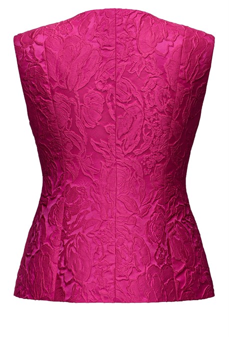 Жилет жаккардовый розовый - фото 61663