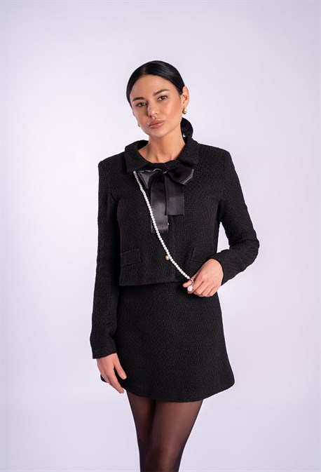 Юбка мини твид - фото 61931