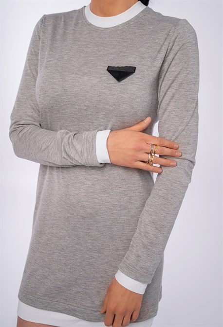 Платье мини логслив - фото 61951