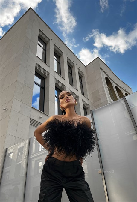 ТОП-БАНДО С ПЕРЬЯМИ СТРАУСА - фото 62125