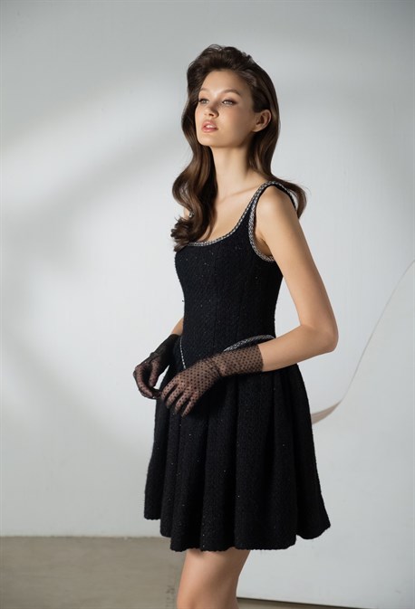 Корсетное черное платье - фото 62414