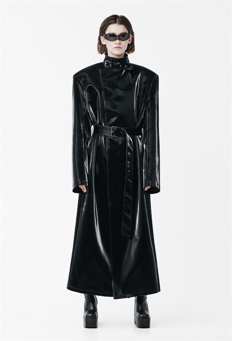 Тренч Liqiud metal coat - фото 63251