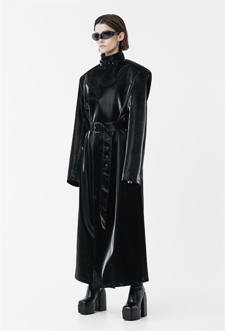 Тренч Liqiud metal coat - фото 63252
