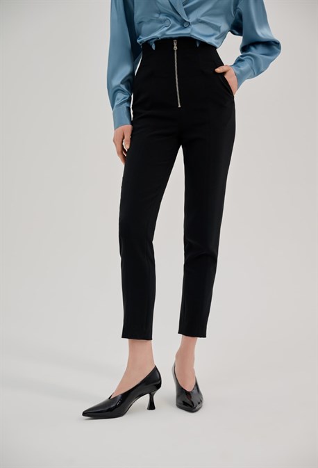 Брюки с завышенной талией - фото 63331