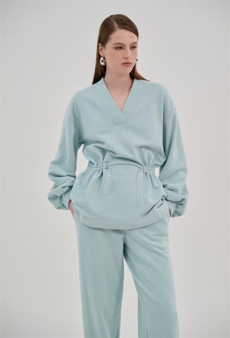 Костюм с брюками из футера - фото 63409