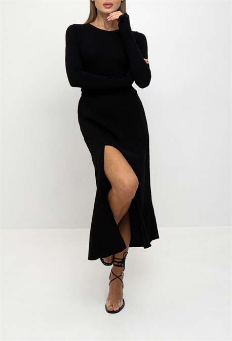 Юбка с разрезом - фото 63788