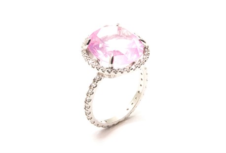 Кольцо с крупным фианитом - фото 65148