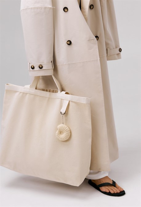 Сумка-шоппер large с окантовкой в тон - фото 65416