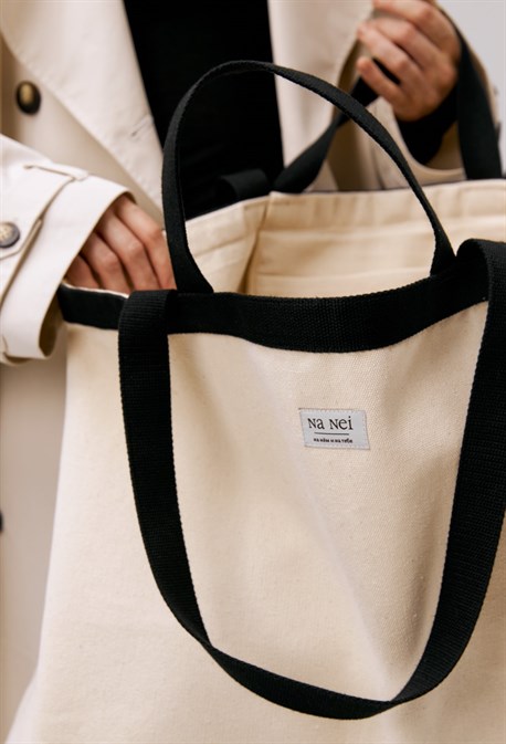 Сумка-шоппер large с черной окантовкой - фото 65423