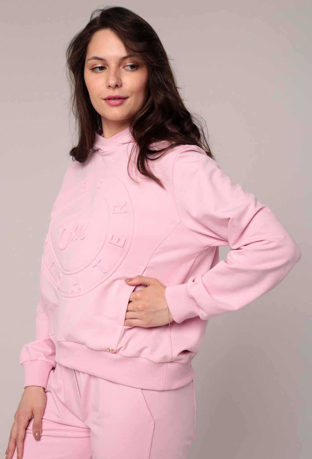 Худи из футера"BE BRIGHTER" - фото 67602