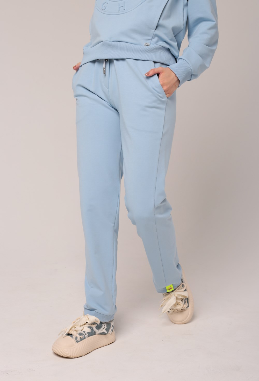 Брюки из футера "BE BRIGHTER" - фото 67612