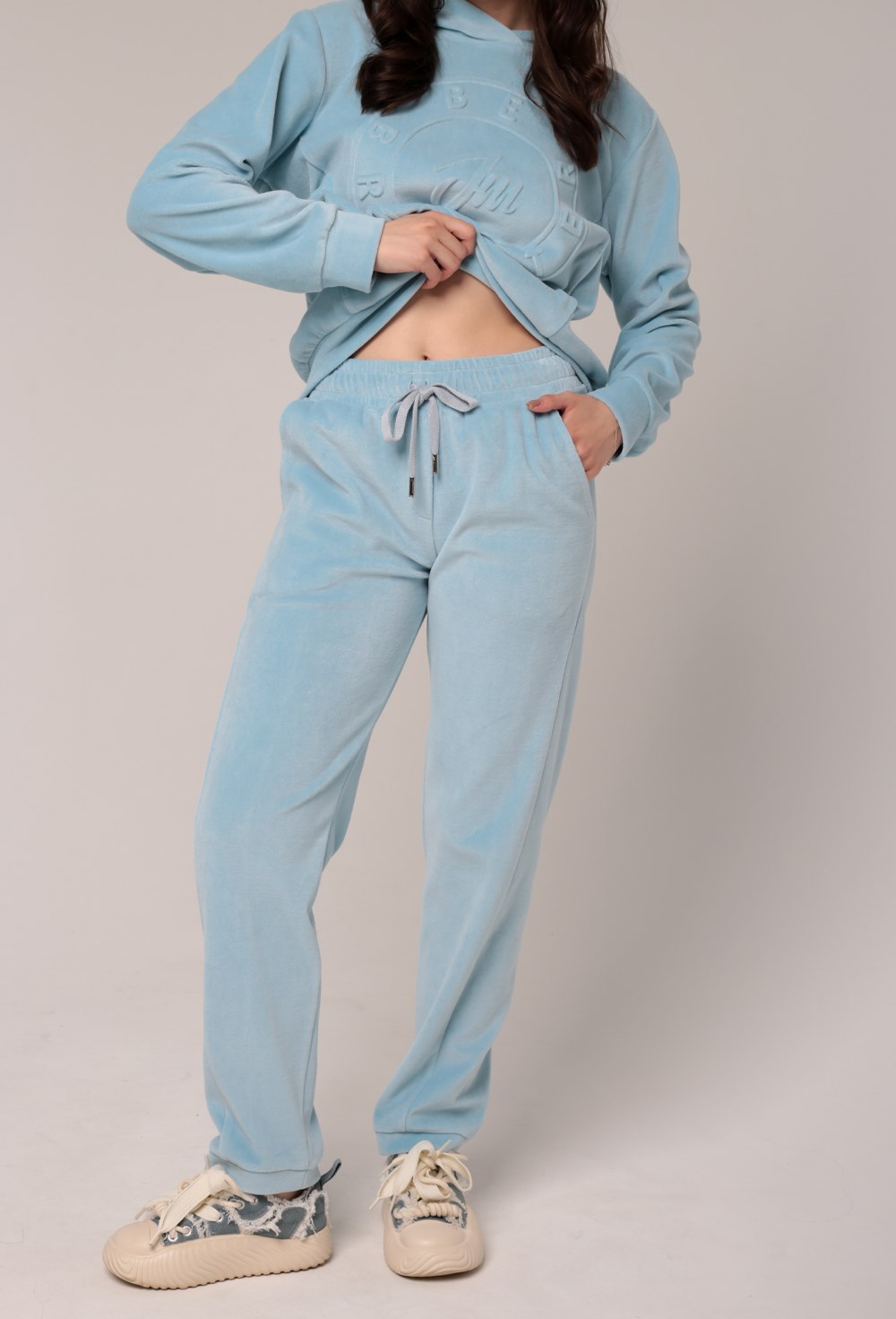 Брюки велюровые "BE BRIGHTER" - фото 67627