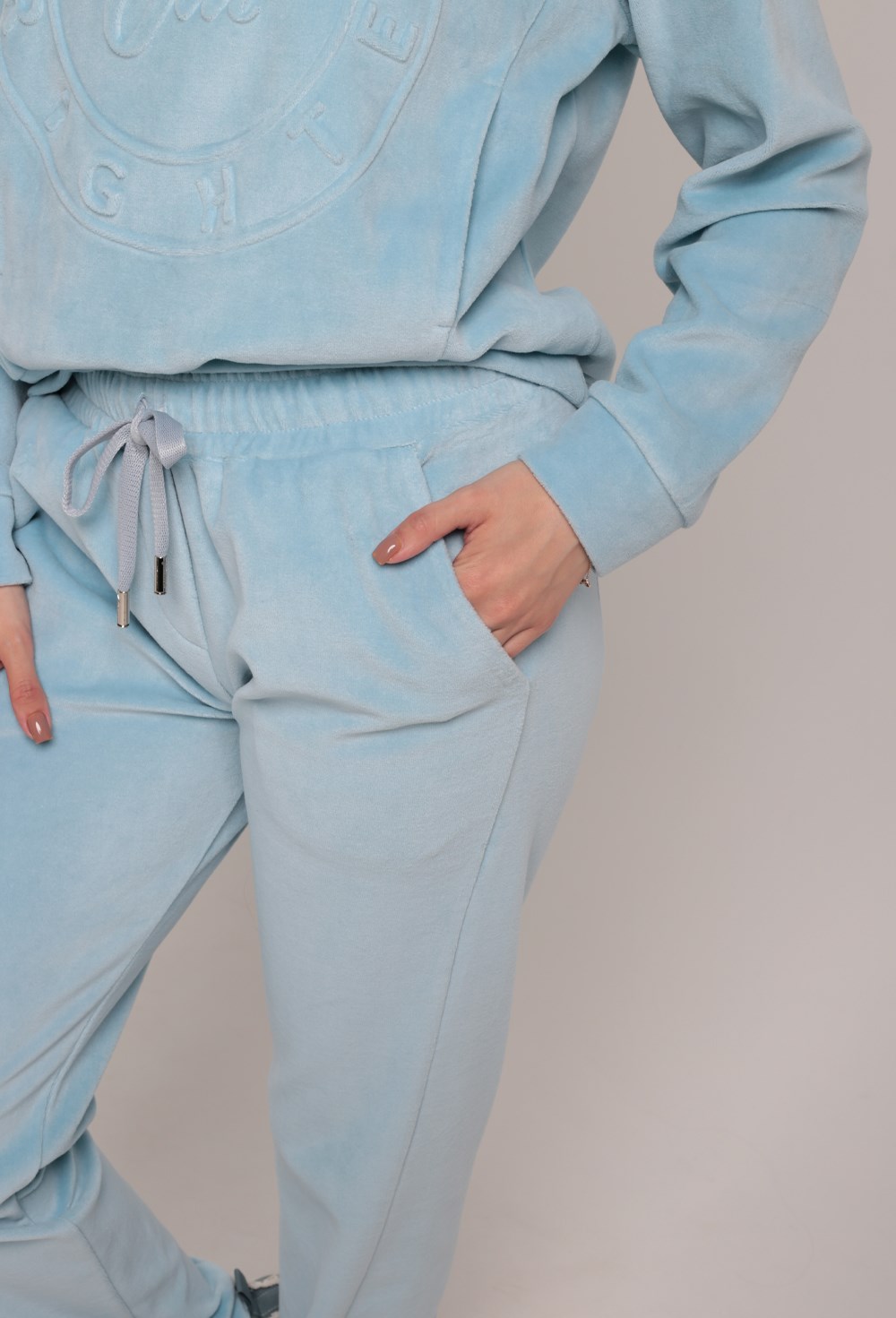 Брюки велюровые "BE BRIGHTER" - фото 67629