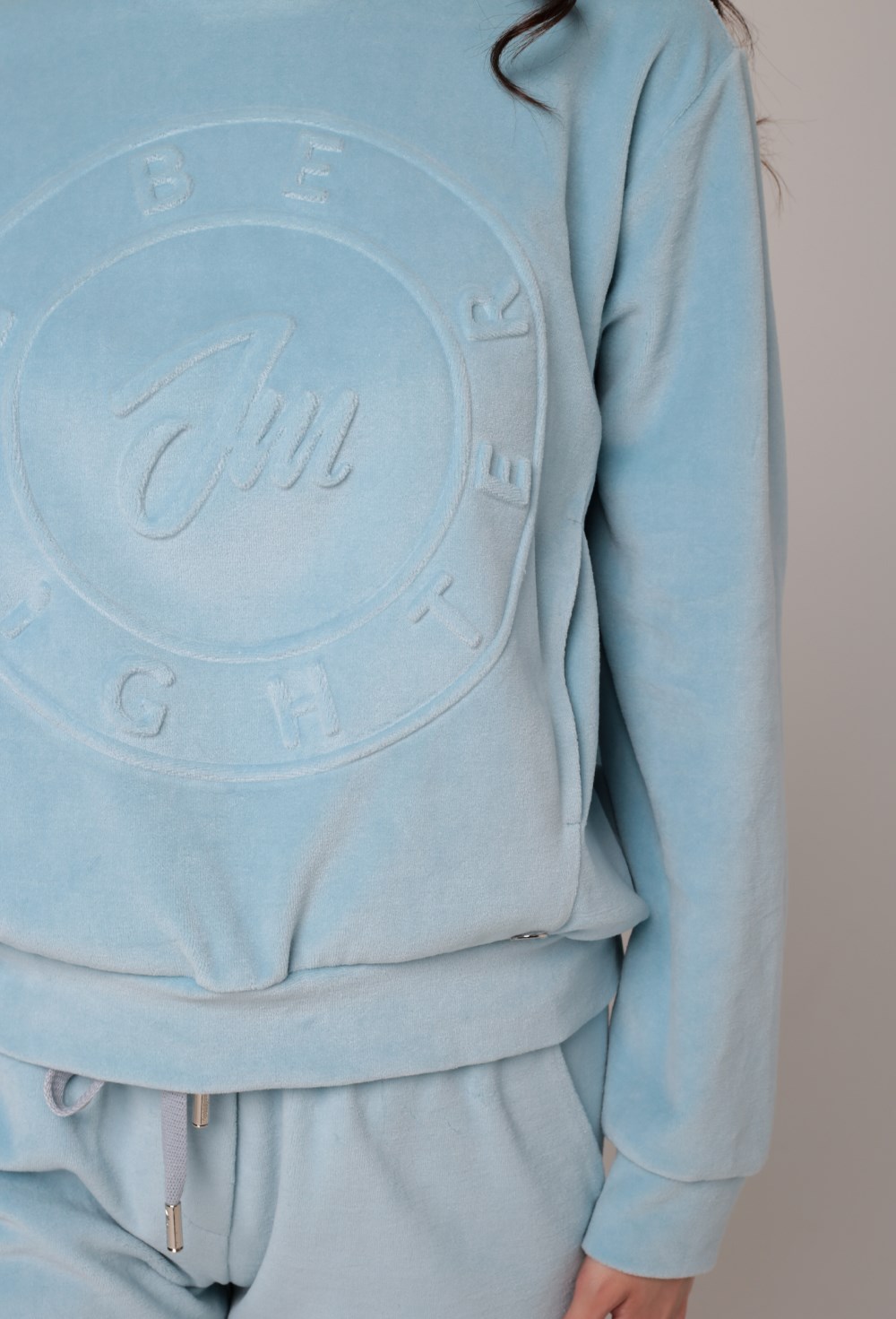 Худи из велюра "BE BRIGHTER" - фото 67634