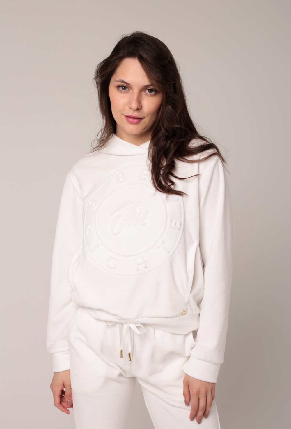 Худи из велюра "BE BRIGHTER" - фото 67641